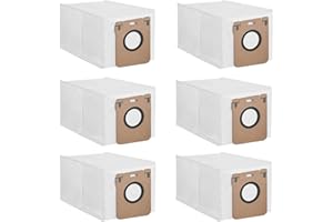 YEERAIN 6 Sacchetti di Ricambi per Dreame D10 Plus, Aspirapolvere Accessori di Ricambi, Ricambio Sacchetti Compatibile con Dreame D10 Plus Stazione di Automatica