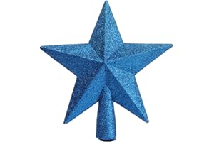 Molinter Tannenbaumspitze Weihnachtsbaumspitze Christbaumspitzen Baumspitze Weihnachtsbaum Stern Weihnachtsstern Baumschmuck für Weihnachten Deko (Blau)