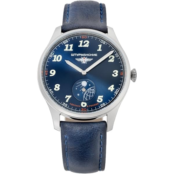 Sturmanskie Orologio Uomo Sputnik Heritage: Quarzo, Pelle, Quadrante Bianco E Piccoli Secondi (Modello VD78/6811426)