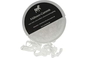 Animalon Mähnengummis aus Silikon | Einflechtgummis für Pferde Frisuren | schonendes Einflechten mit reißfesten Mähnengummis | ideales Tunier Zubehör für Pferde (300 Stück, Transparent)