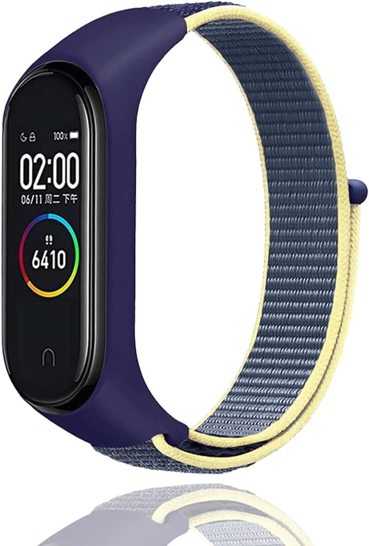 Keecuty Correa de nailon para Xiaomi Mi Band 7/6/5/4/3, pulsera de repuesto de nailon ajustable, compatible con Xiaomi Mi Band 7/6/5/4/3 para mujeres y hombres