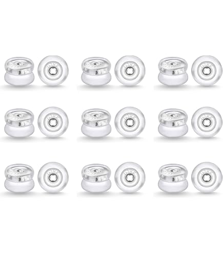 1000 Chiusure Per Orecchini In Gomma Trasparente – 4x4 Mm, A Forma Di Proiettile, Di Ricambio Per Bigiotteria - 3