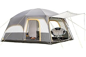 skandika Tonsberg 5 Person Man Camping Double-Layer Tent with Sewn-In Groundsheet, 4000 mm Water Column, Mosquito Netting, 220cm Height & Removable Roof for Optimum Air-Flow