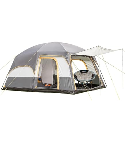 Gelert Zelt 5 bis 8 Personen, wasserdicht, geräumig, bestes wasserdichtes Zelt, leicht, robust, Tunnelzelt, ideal für Camping im Garten Sport & Freizeit