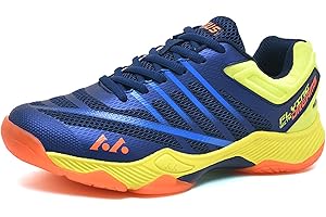 JiuQing Men's Badminton Shoes Lightweight Volleyball Tennis Shoes Sneakers Breathable Anti-Slip