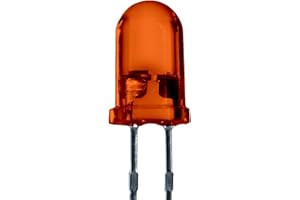 Lumetheus LEDs 5 mm Colour Orange Extra Super Bright 3000 mcd 25 Pieces 2-3 Volts 2 Pin Light Emitting LED Diode Diffused Lens