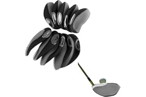 MOKERNALI 10pcs Neoprene Golf Iron Club Covers Vedere Attraverso La Finestra Copricapo Impermeabile Wedge Golf Iron Protector Adatto alla Maggior Parte dei Ferri Standard