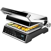 Cecotec Rock?nGrill Smart Electric Grill, 2000W Power, Time and Temperature Adjustment System, 180&deg; Opening, Removable Dishwa