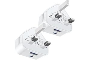 REKAVIN USB C Plug Fast Charge Plug,2 Pack 20W For Apple Watch and iPhone 16/15 Dual Port Type Wall Charger Adapter UK Charging for iPhone15/14/14 Pro/14 Pro Max/13/13 Pro/13 Max/12/12 Max/11 Pro/iPad