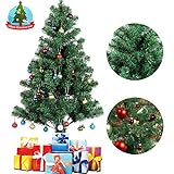 🎄【 Hermoso Espacio y Decoración 】🎄 ： El resistente soporte de metal plegable ofrece una mejor estabilidad para mantener al árbol de Navidad erguido; también duradero por años. entra en 3 secciones articuladas, simplemente inserta cada sección, abrir y esponjar las ramas, fácil de armar y desarmar para guardarlas.