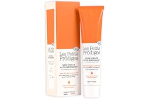LES PETITS PRODIGES Auto bronzant Soin Visage Hydratant - Hâle Progressif et Durable sans Soleil - Senteur Monoï 100% d'Origine Naturelle, Certifié Bio, Emballage recyclable -Fabriqué en France - 40ml