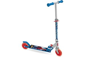 Mondo Toys - SPIDER-MAN MARVEL ALU SCOOTER 2-hjuls hopfällbar sparkcykel i aluminium med extra grepp och justerbart styre för