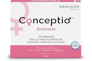 Granions Conceptio Grossesse - 30 Gélules + Capsules = J Vit B9 (Acide Folique), Fer, C, D3, Grp B, Dha, Oligoéléments 2 Et 3E Trimestres De La Laboratoire Des , Unité (Lot 1)