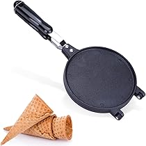 Macchina Per Waffle A Bolle E Coni - Padella Antiaderente Per Coni Gelato, Waffle Croccanti, Su Fornelli A Gas