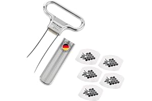 Westmark Wein-Set, 6tlg., 1 Ent-/Verkorker mit Kapselheber Ah-So, Monopol Edition + 5 Weinausgießer Safety, Stahl/Zink-Druckguss/PET, Verchromt/Silber/Schwarz, 628533E6