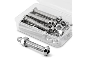 MINHER (10 set) M8-1,25 x 40 mm insexskruvar och muttrar set 304 rostfritt stål 18-8 rundhuvudskruvar