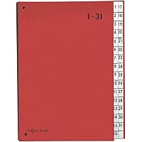 Pagna Pultordner Color (Pultmappe, 32 Fächer, 1-31) rot