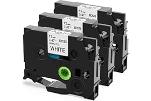 Upwinning Compatible Brother P-touch TZe-231 12mm 0.47 Cinta de Etiquetas TZe-231 TZe231 TZe 231 Laminado Blanco Para Brother P-Touch Cube H110 PTH100 H101C H105 E110 H107B 900 1000, pack de 3