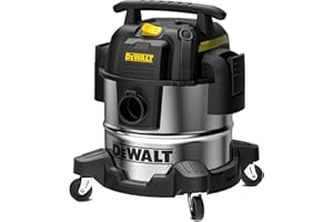 DeWalt Aspirateur Eau et Poussière,Acier Inoxydable Industriel Aspirateur,1050 W, 20L, DXV20S, Argent