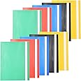 Pack of 10 A4 Project Folder Plastic Wallets Presentation Project Folders A4 Report, Document Organiser Holder Case Plastic, Document Files Transparent Cover with 2 Hole Binding Blip 5 Colors