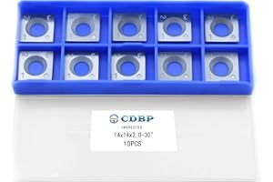 CDBP 14mm Square Straight Carbide Cutter Inserts for Woodturning, 14×14×2mm-30° Replacement Knives for Woodworking Roughing Tool,10pcs