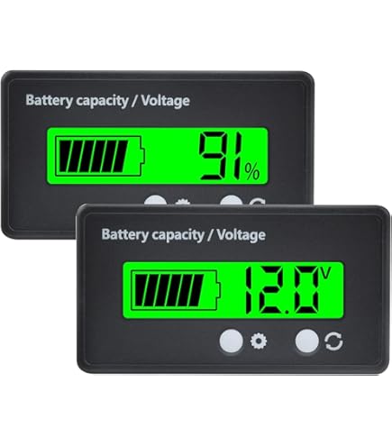 Misuratore Capacità Batteria VooGenzek | Voltmetro Per Batterie 12-48V | Display LCD, Luce Verde - Foto 2
