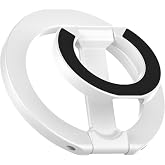 Teknoft MagSafe ile Uyumlu Ayarlanabilir Manyetik Stand ve 360&deg; D&ouml;nebilen &Ccedil;ıkarılabilir Metal Telefon Tutacağı (Beyaz)