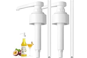 WANTUSHUI 2-Stück Dosierpumpe für 1L Sirup Monin Flaschen,10ml Dosierpumpe für Sirup,Pumpspender Sirup Spender Set Wiederverwendbar,Kompatibel Pumpspender Aufsatz Set,Sirupspender für Monin Glas Flaschensirupe