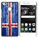 Produktbild FJCases Island Isländer Holzmuster Flagge Harte Hülle Schutzhülle Tasche für Huawei P9 Lite