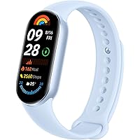 XIAOMI Smart Band 9 Fitness Tracker, AMOLED Display with 1200 Nits, Sp02 Tracking, Sleep and Heart Rate Monitor, Notification