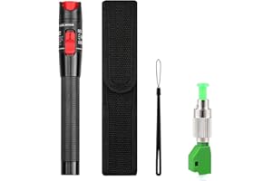 Guakiili Visueller Fehlersucher 50 mW mit FC/APC-Stecker auf LC/APC-Adapter, VFL-Tester-Kit 50 km Reichweite, Glasfaserkabeltester mit FC-auf-LC-SM9/125-Adapter
