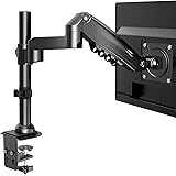 HUANUO Support Ecran PC pour Écran Incurvé de 13 à 32 Pouces, Bras Ecran PC Réglable en Hauteur, Rotation à 360° Supports VES