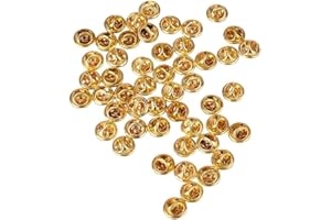 SHANBYE Fermoir Pins,50 pièces épingles Métallique Fermoirs Papillon pour Broches Attaches Pins pour l'artisanat DIY Bijoux Jewelry Making