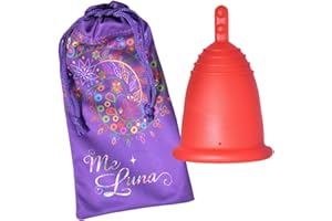 MELUNA Me Luna Coupe menstruelle Classic, manche, rouge, Taille M