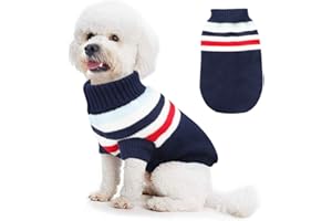 Idepet Manteau Chien Petite Taille, Nanteau pour Chien Tricoté Noël Pull Chien pour Les Chiens de Petite et Moyenne Taille