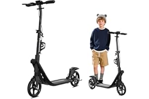 EVERCROSS Patinete Eléctrico para Niños de 6 a 12 Años, Tres Modos de Velocidad, Batería de Alta Capacidad 21,6V/5,2AH, Motor 150W, Velocidad Segura 8-16KM/H, Autonomía 15KM, Ligero y Portátil