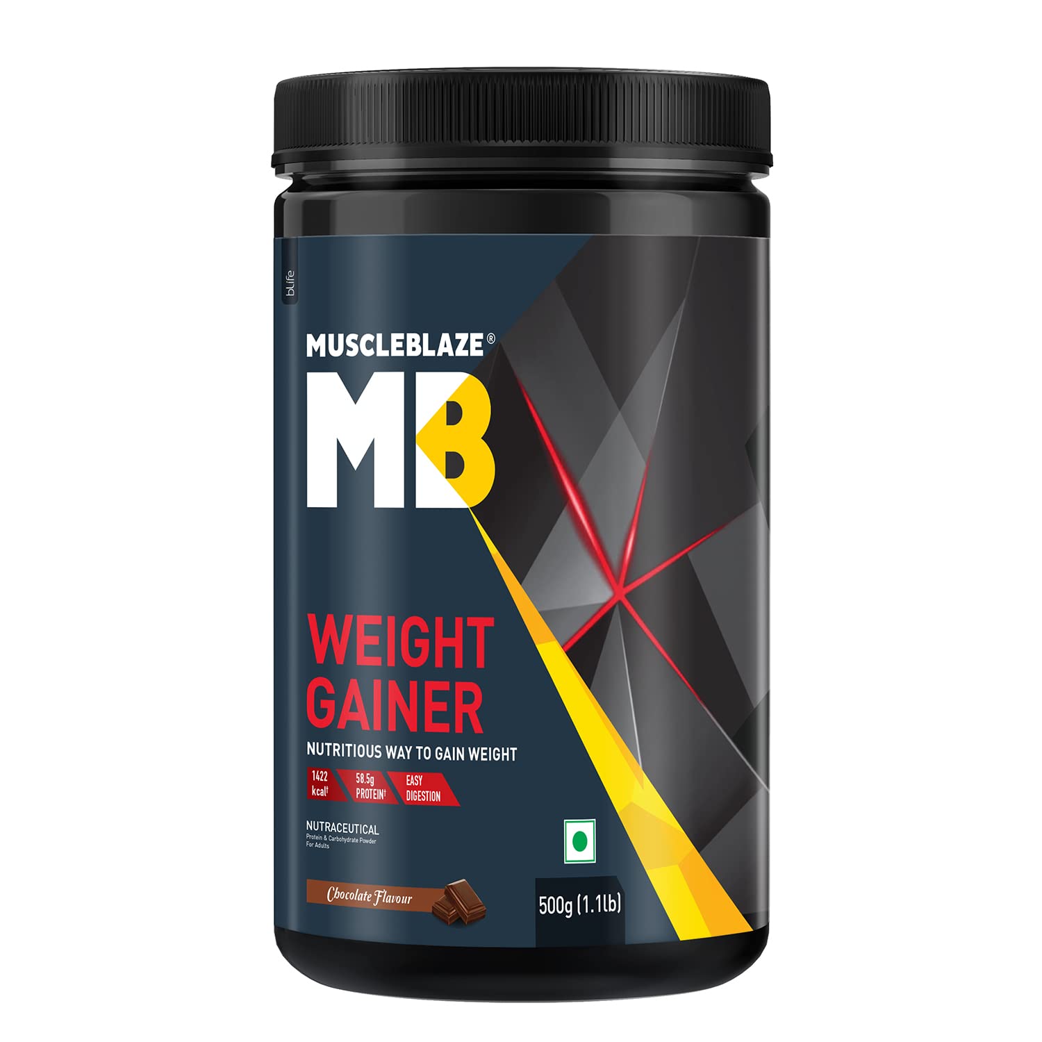 MuscleBlaze Weight Gainer Powder - 500 G (Chocolate)