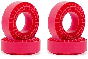 RXZIXYL 1.9'' Tires Soft Silica Gel Anti Foams Insert 108x42mm for 1/10 RC Crawler Rigs TRX4 SCX10 III CJ-7 Capra BRX01 TF2 GEN8 (Hard Red 4pcs)