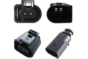 GREENSPIRITS Spina di ricambio per auto - AMP Tyco VAG 2 pin (SET) 1J0 973 722, 1J0973722, 8D0973822, 8D0 973 822, 1717692-1, 1-1355200-1 paraluce di posizione, compressore