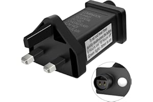 Dalugo Transformer for Christmas Lights, 31V 6W 7.2W LED Transformer Plug with Memory Function, 6h Timer, 8 Modes, IP44 Replacement Adapter for Christmas Tree Lights, Icicle Fairy Lights