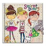Diario secreto con colorido diseño de amigas.
