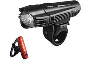 CONSTEFIRE Luce per bicicletta,Impermeabile IP65 Luce Bici Anteriore e Posteriore,2200mah Luce Bicicletta LED Ricaricabile USB 5 modalità luce bicicletta,luce bici LED Set,Luminoso Luce Bici per Sicurezza