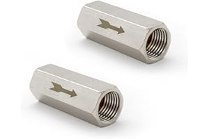 SRJQXH 2 Pièces Clapet Anti-Retour 1/4" Hexagonal Air à Sens Unique Pour Réservoir Sous Pression de Chaudière