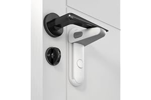 Heart of Tafiti Kindersicherung für Türklinken. Babysicherer Türgriffhebel, Hebelschlösser für Kleinkinder, 3M VHB-Kleber ohne Werkzeug oder Bohren (weiß, 2er-Pack)