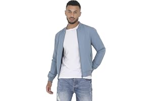BRAVE SOUL Sanjay Men's Bomber Jacket 100% Polyester Long Sleeve Zipper Outerwear Jacket for Men