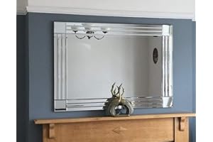 MirrorOutlet Modern Design Silver Bevelled Edge Venetian Wall Mirror 2ft4 x 3ft4 (70cm x 100cm), 100 x 70cm