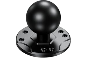 BRCOVAN Base per montaggio a sfera da 1,5 '' con piastra rotonda in lega di alluminio AMPS, compatibile con supporti RAM Dimensioni C 1,5 pollici sfera doppia presa braccio