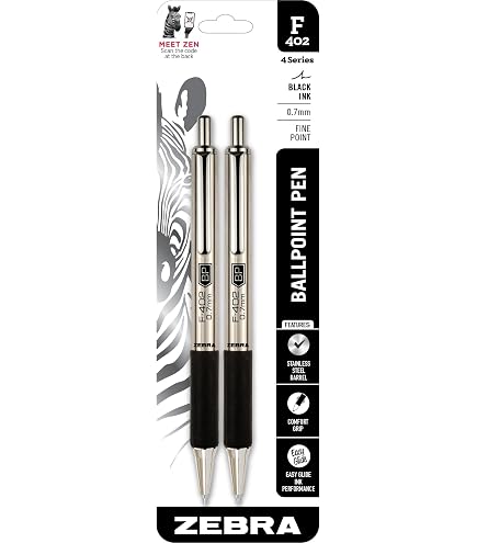 Zebra Z-Grip Kugelschreiber – Druckminensystem, 1,0 Mm, Schwarz, Mit Gummigriff