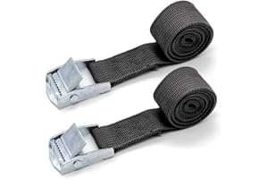 PLABBDPL 2 piezas Correas de amarre ajustables de 100 cm con bloqueo de abrazadera, amarre cortas, correas de sujeción inoxidables, sujeción bicicletas, motocicletas, paquetes de equipaje, camping (negro)