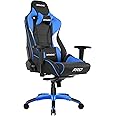 AKRacing Masters Series Pro Luxury XL Gaming Chair with High Backrest, Recliner, Swivel, Tilt, 4D Armrests, Rocker & Seat Height Adjustment Mechanisms, 5/10 Warranty,Blue - AK-PRO-BL